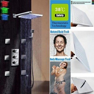faucetaleer 12 inch led wall mounted shower b016nmm916