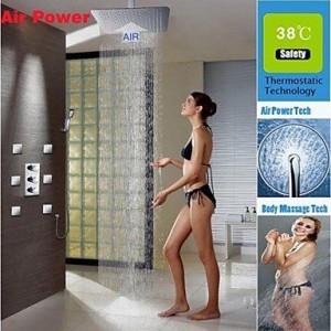 faucetdiaosi thermostatic 16 inch air injection showerhead b0160o3v1o