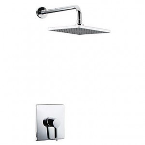 qw shower faucet contemporary rain shower brass chrome b016bc6aa4