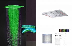 Hai Lighting Large-scale Stainless Steel LED Fixed Showerheads