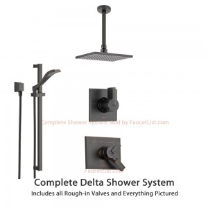 delta faucet vero ceiling mount rain showerhead ss175383rb