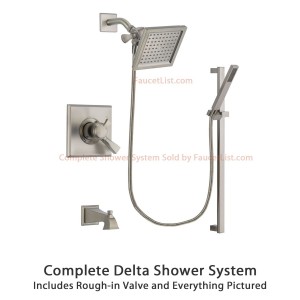 delta faucet 6 5 inch dryden stainless dual shower dsp2357v