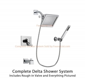 delta faucet 6 5 inch square rain showerhead dsp0127v