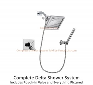 delta faucet 6 5 inch vero chrome dual rain showerhead dsp0080v