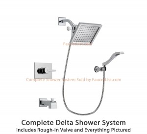 delta faucet 6 5 inch vero chrome tub rain showerhead dsp0026v