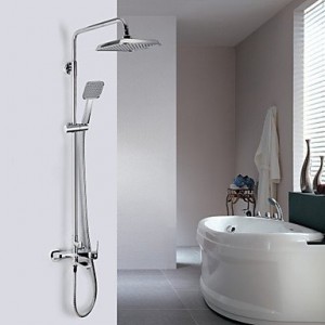 contemporary chrome finish a grade abs wall mount shower faucet b01204219g