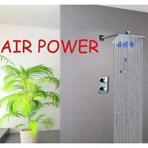 water saving thermostatic wall mounted air drop 10 inch brass hand shower b014ngj83g