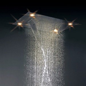 xi shower heads 35 inch led nickel shower b00uvpsose
