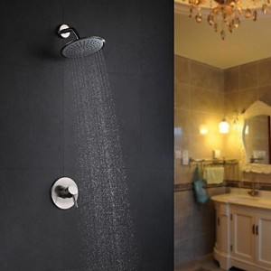 shower faucet contemporary rain shower brass nickel brushed b013wuhk48
