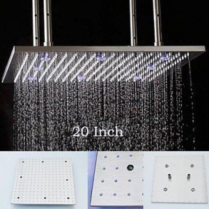 luci 20 inch led colors brushed rainfall shower b015h8z6hq
