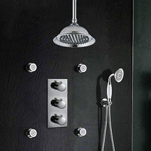 qin linyulongtou 3 handle 8 inch thermostatic showerhead b013wuilv4