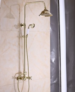 rozinsanitary 8 inch exposed faucet mixer rain showerhead