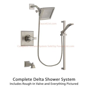 delta faucet dryden 6 5 inch square rain showerhead dsp2243v