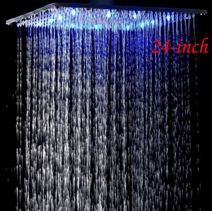rozinsanitary oulantron led rain shower head 24 inch