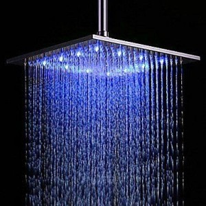 bathroom faucets 1158 12 inch stainless steel led showerhead b0141xmxdi