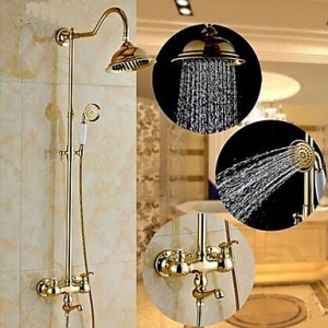 faucet shangdefeng 2 handles wall mount rain shower b0160nl194
