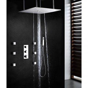 faucetaleer 20 inch dual brushed thermostat shower b016nmmyt8