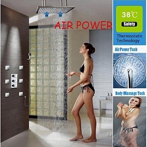 faucetaleer thermostatic 20 inch air injection showerhead b016nmp0mg