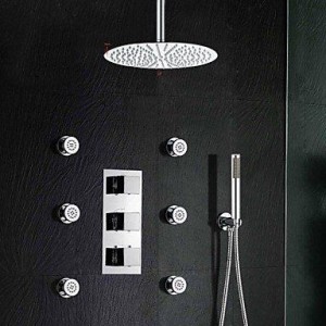 faucetdiaosi 10 inch brass thermostatic rain shower b0160o7a7a