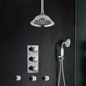 faucetdiaosi 3 handle thermostatic chrome shower b0160o7y62