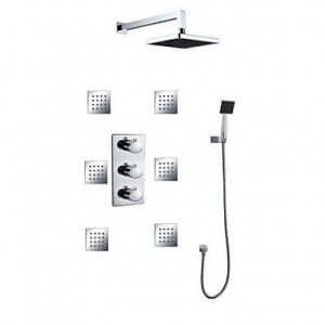 faucetdiaosi 8 inch abs thermostatic rainfall shower b0160o5iga