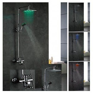 faucetdiaosi 8 inch led color changing showerhead b0160o67e2