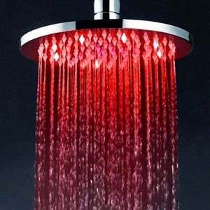 faucetdiaosi 8 inch led colorful brass showerhead b0160o3h68