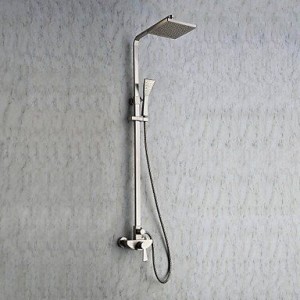 faucetdiaosi 8 inch nickel brushed wall mount shower b0160o8f2y