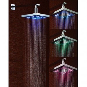 faucetdiaosi led contemporary abs chrome rain shower b0160o36iw