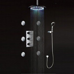 faucetdiaosi led wall mount thermostatic shower b0160o92xa