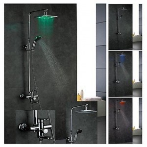 faucettuandui charmingwater 8 inch led showerhead b016kv3jv4