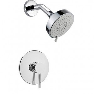 liudaoy wall mounted rain shower faucet set 4 inch round shower head b0166eyavi