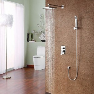 pdd contemporary shower faucet with 8 inch shower head b01689qgko