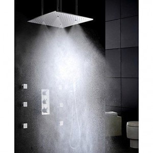 qqi faucet brushed atomizing rainfall showerhead b0165h864i