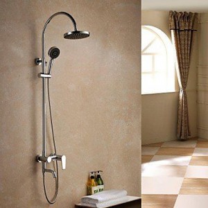 qqi faucet contemporary chrome brass rain shower b0165hf2cc
