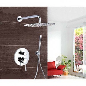 qqi faucet wall mount 10 inch concealed rainfall showerhead b0165h5rhw