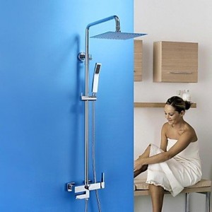 qw hpb shower faucet contemporary rain included brass chrome b016bce7dq