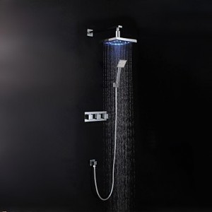 qw shower faucet contemporary led handshower included brass chrome b016bcewgi