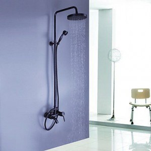 qw wall mounted waterfall rain handheld shower b016bccnby