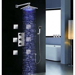 roro faucet 8 inch triple handle thermostatic shower b0165lp0os