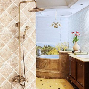 shanshan bathroom faucets 8 inch antique brass shower b013tecn7q