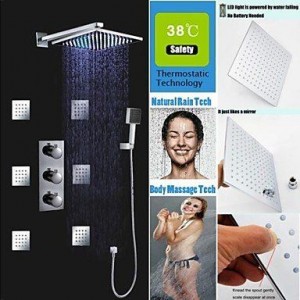 xiaocao home led 10 inch colorful thermostatic shower b016mm6ypy