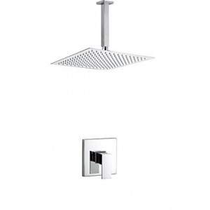 qw new modern bath bathroom 8 inch ceiling mounted rain valve chrome b016bc6bxk
