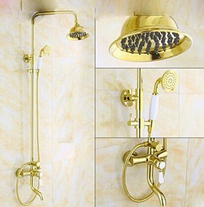 rozinsanitary 8 inch polished wall mount shower b00n9yp42s