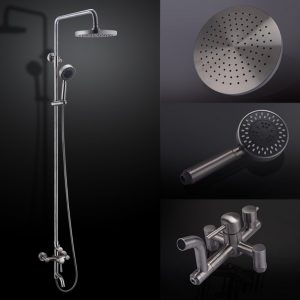 kes x6650a stainless steel showering system 5