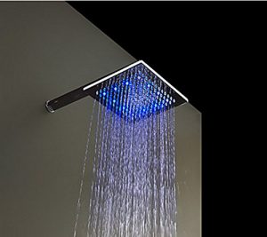 Detroit Bathware 3621Q Yanksmart 12-inch Rainfall LED Showerhead