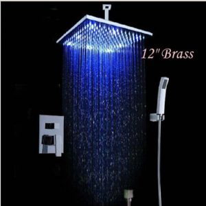 Detroit Bathware KRE33 Yanksmart 12" LED Wall Mounted Rain Shower Faucet