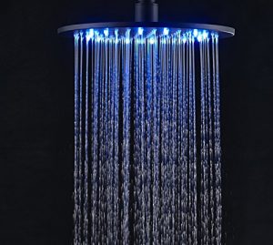 Rozin 8 Inch LED Light Oil Rubbed Bronze Rainfall Tub Shower R0918