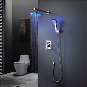 Rozinsanitary 8 Inch LED Color Changing Hand Showerhead