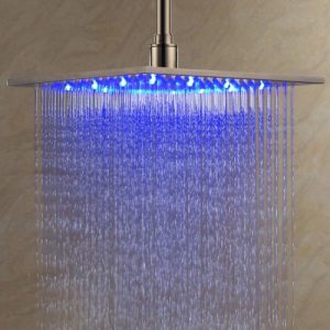 Detroit Bathware 12" Contemporary LED Nickel Shower 214781